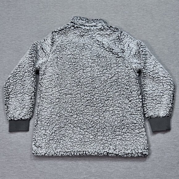 North & Acrux Womens Gray Cardinal Sherpa 1/4 Zip Pullover Jacket Long Sleeve XL - Picture 4 of 12